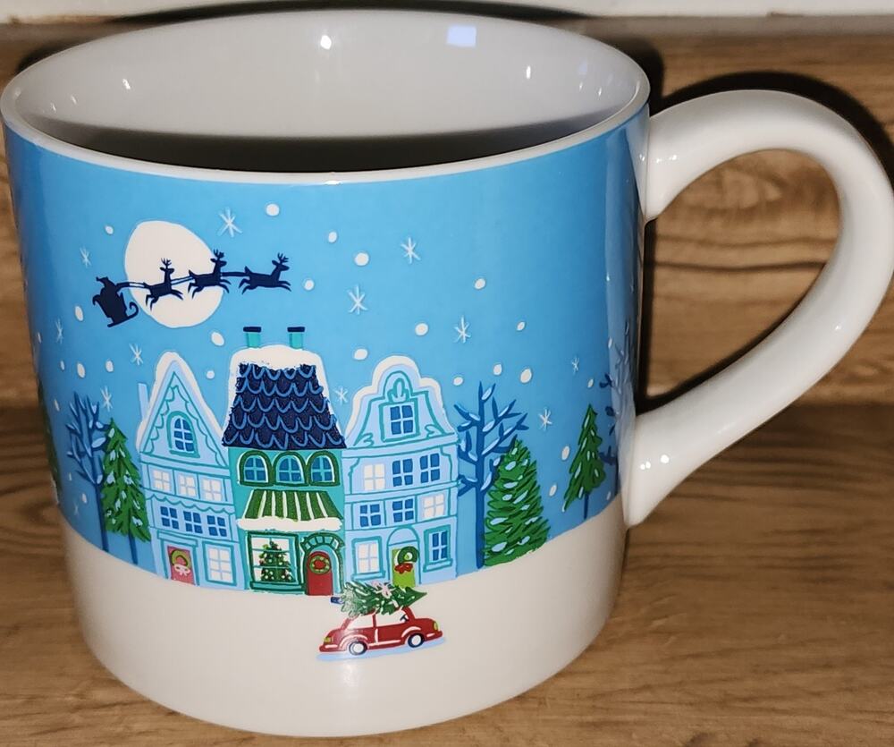 Wondershop Target Winter Village 3D Snowflake Christmas Scene Coffee Mug 3 1/2"